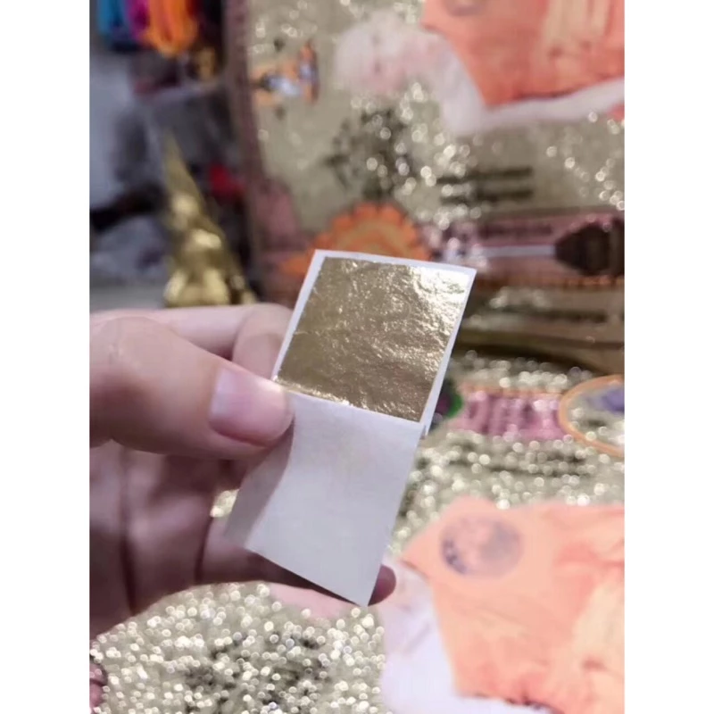 100% gold foil Azan Akradi, master blessing, Thailand ritual, wish fulfillment, Kumantong Buddha statue, dedicated gold foil, ritual, essential, brought back from Thailand